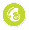 Mailchimp template development icon round green