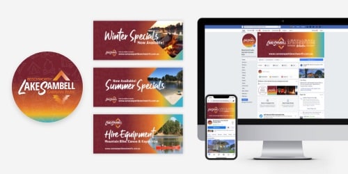 Lake Sambell Caravan park facebook branding