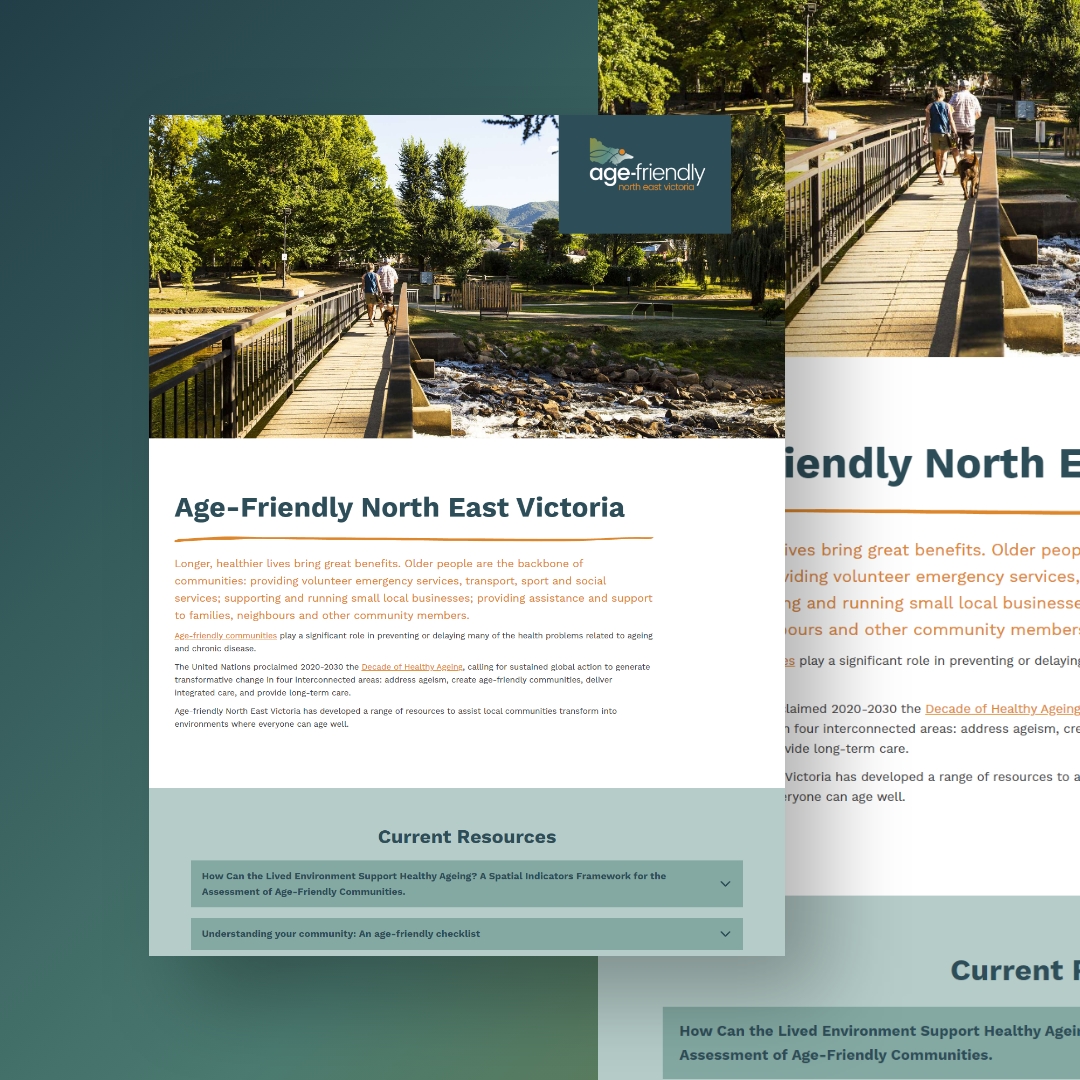Age Friendly North East Victoria - Layout