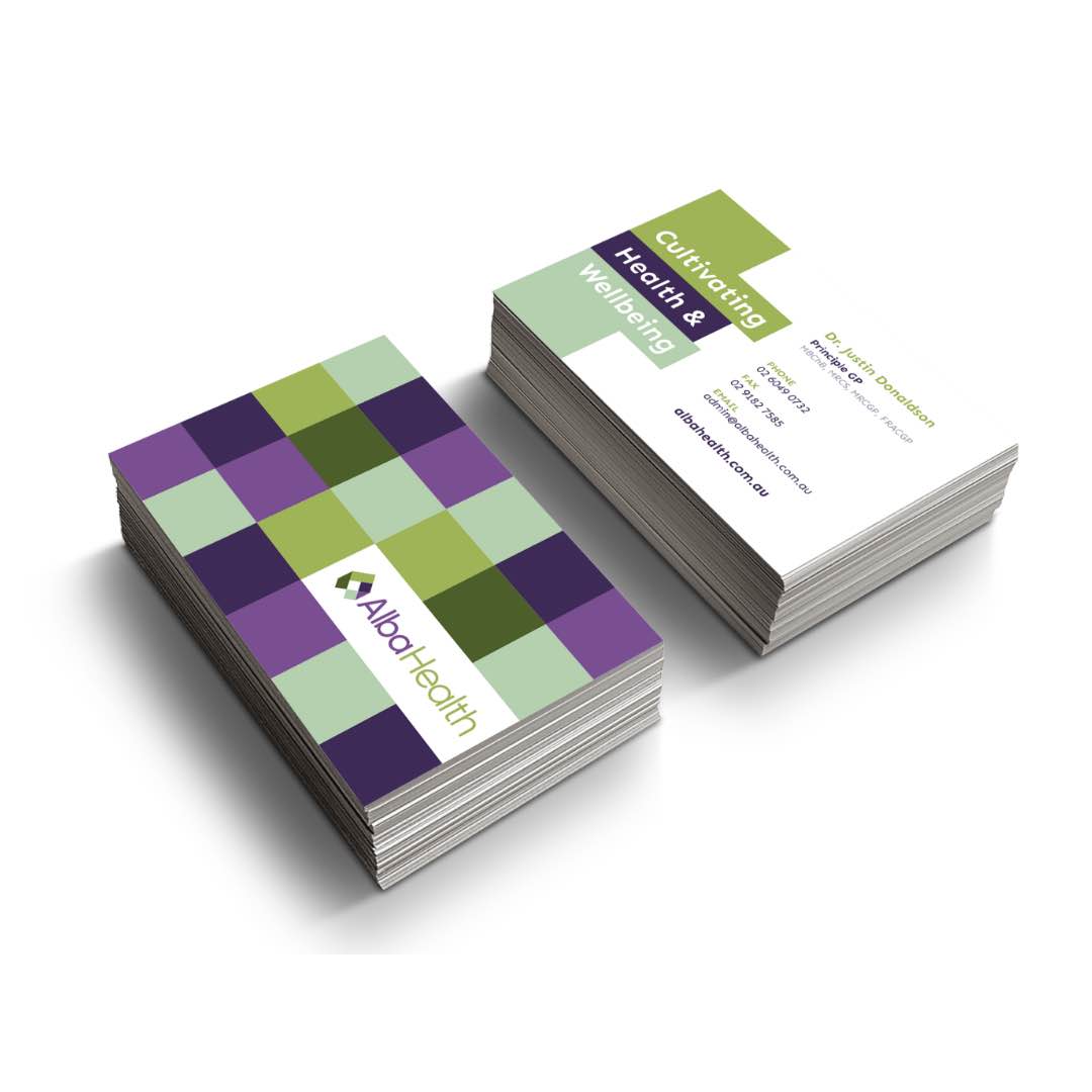 Alba Health - Business Cards