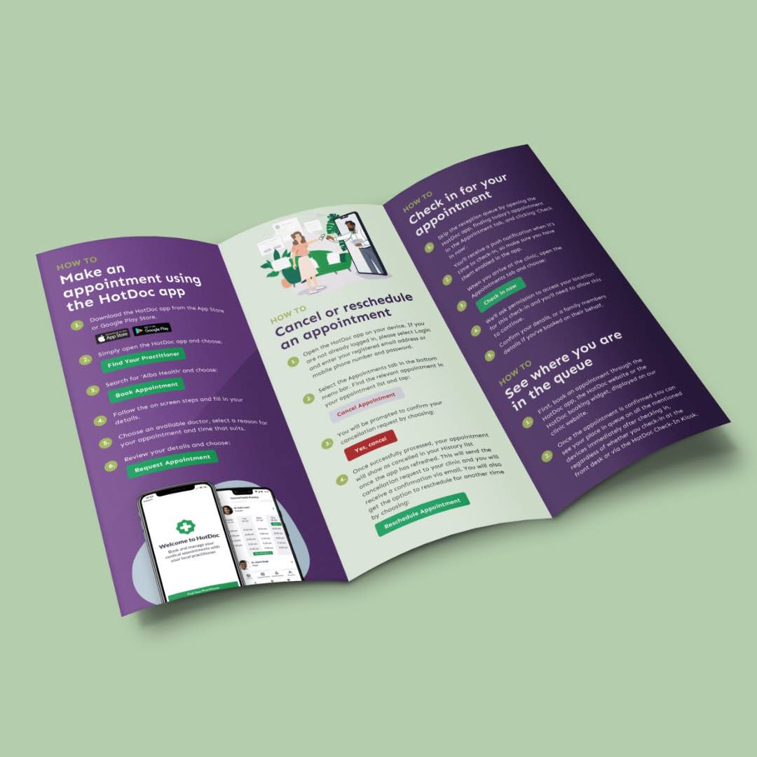 Alba Health - Trifold Brochure