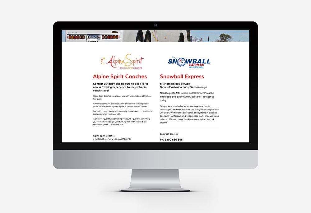 Alpine Spirit Coaches - Website