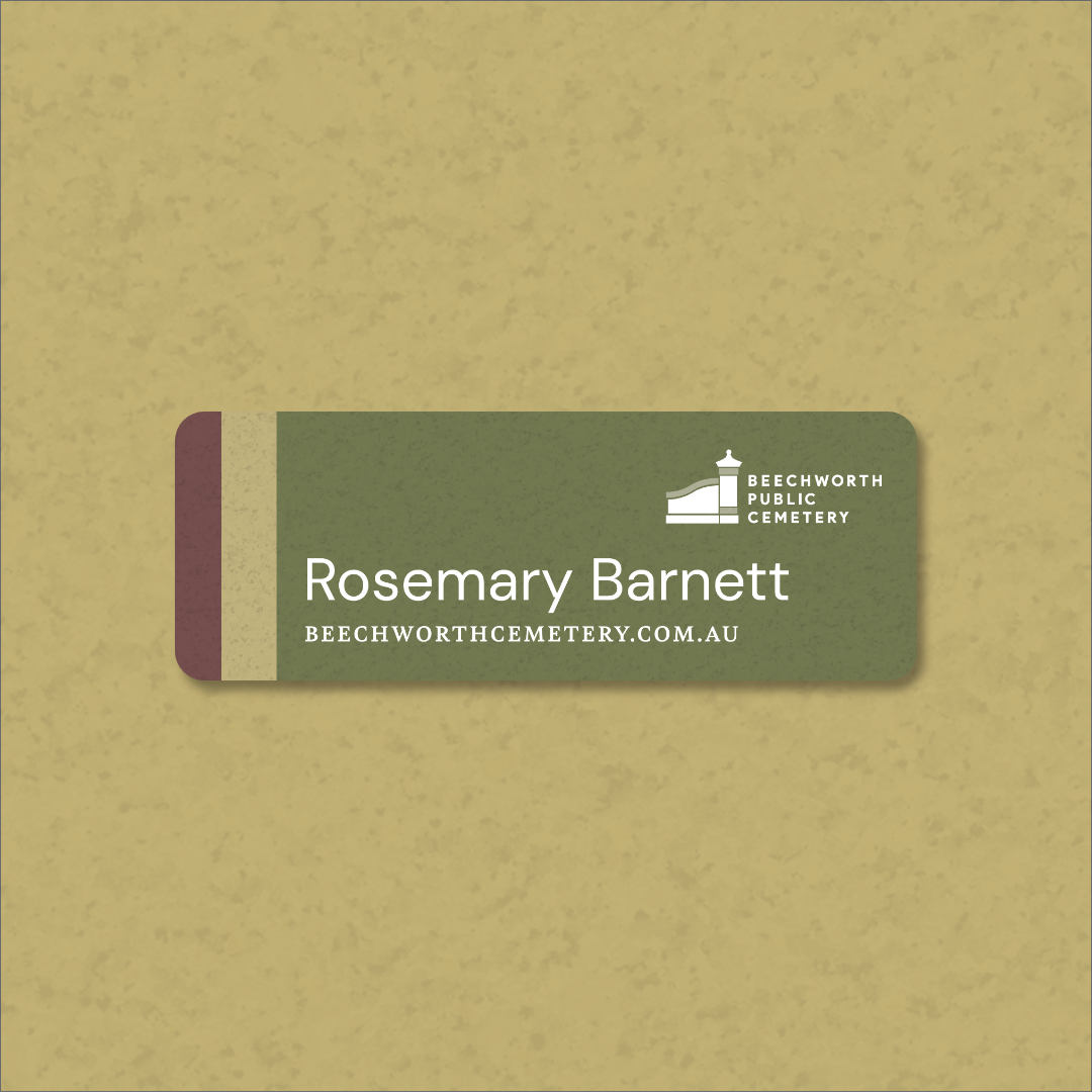 Beechworth Public Cemetery - Name Badges