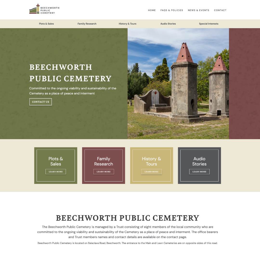 Beechworth Public Cemetery - Website