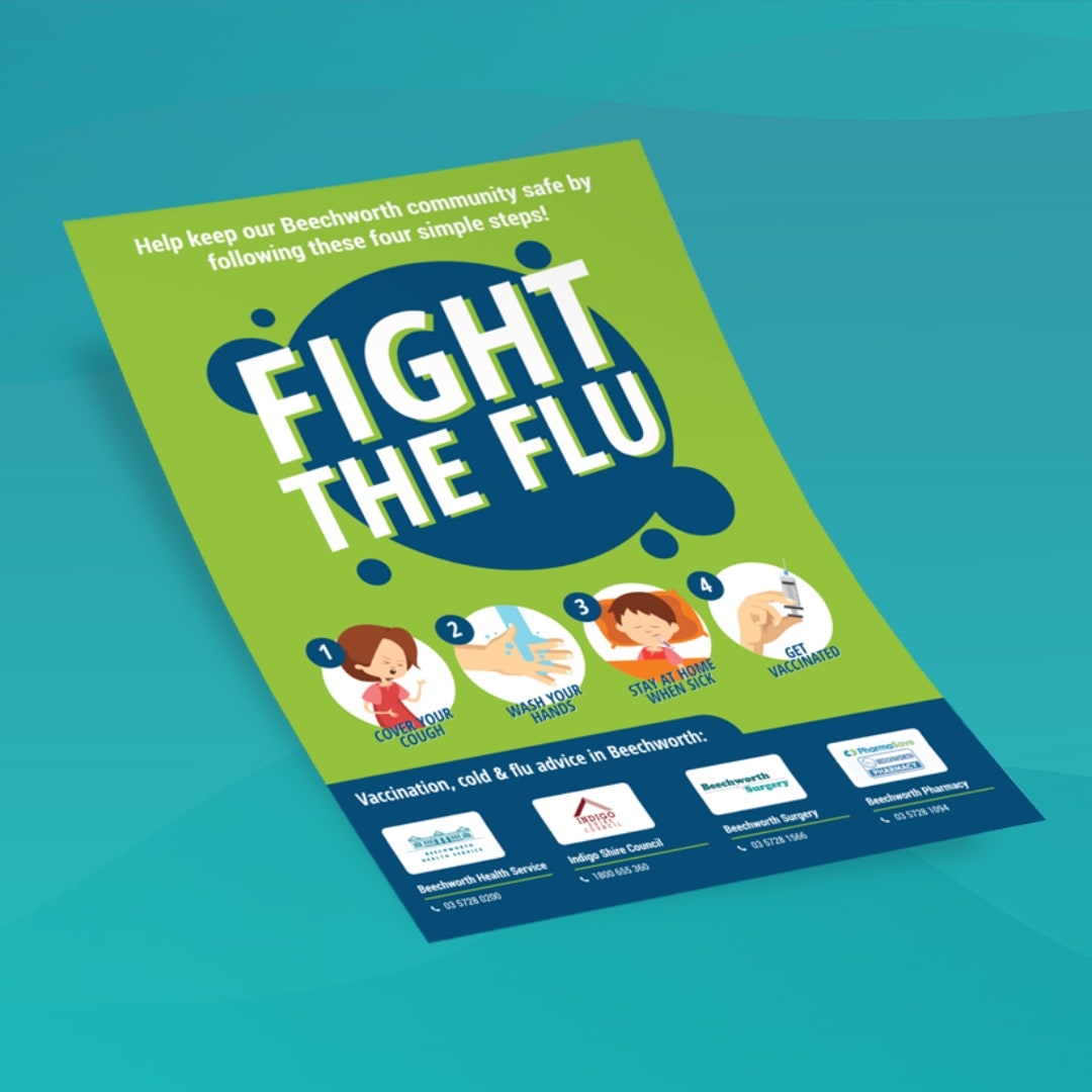 Beechworth Health Services - Flu Poster