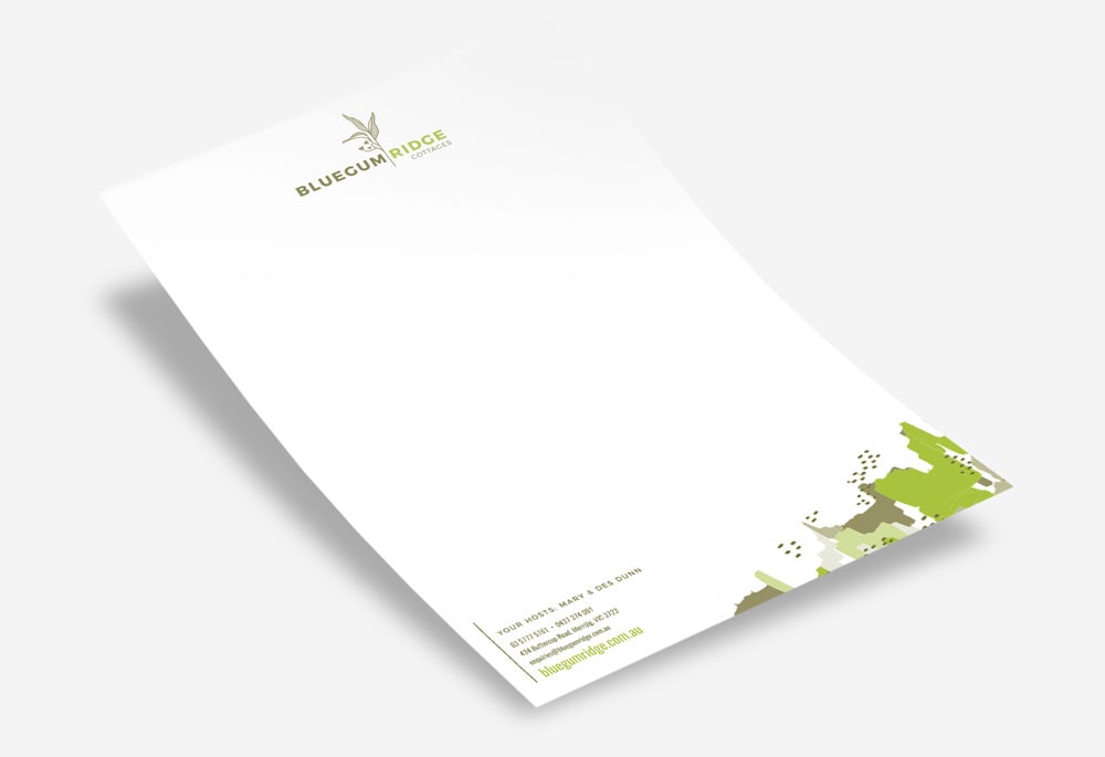 Bluegum Ridge Cottages - Letterhead