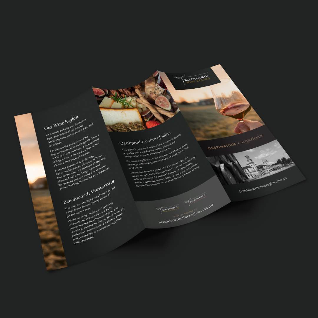 Beechworth Wine Region - Trifold Brochure