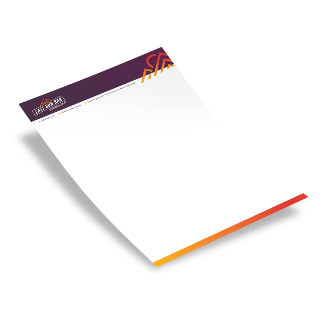 Last Run Bar - Letterhead