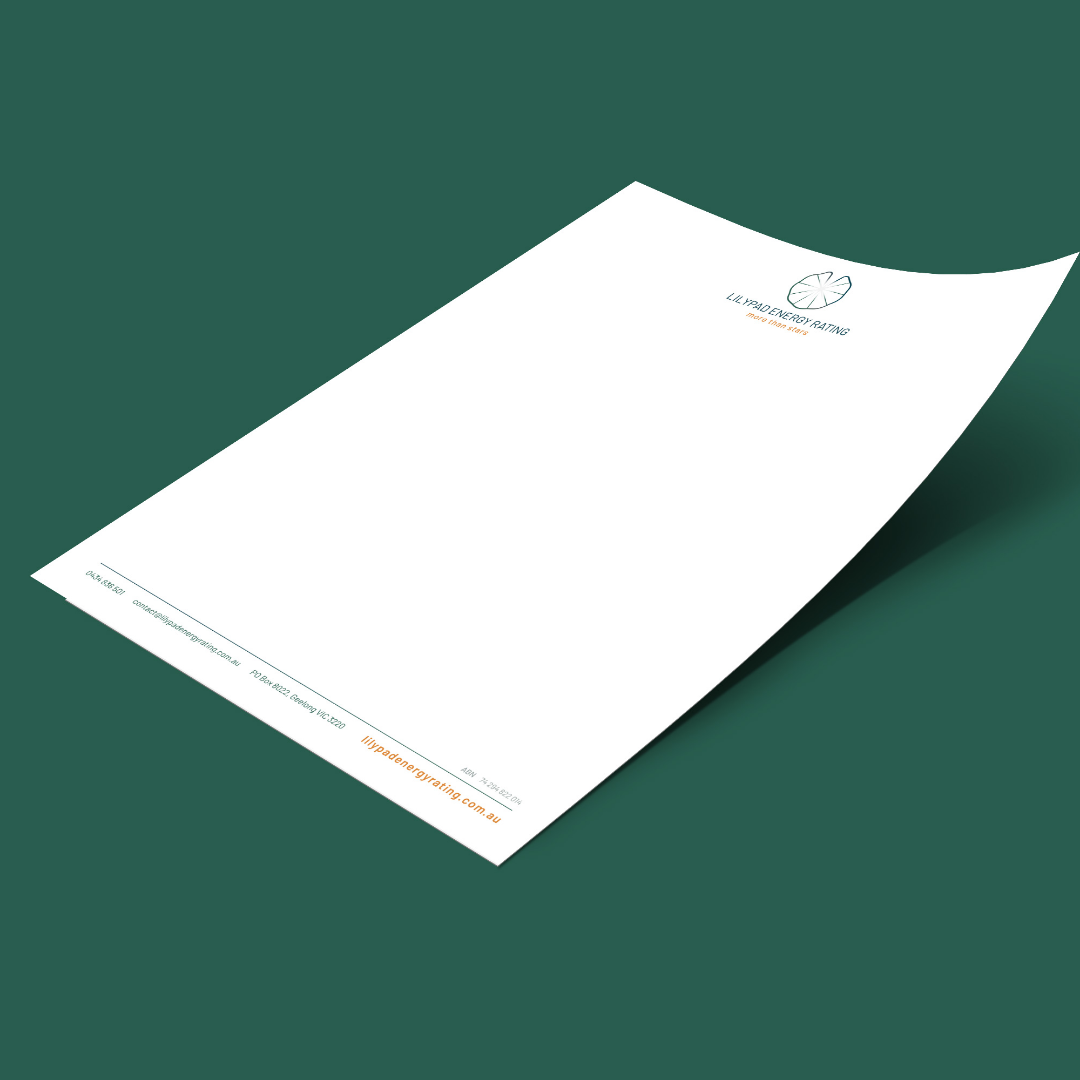 Lilypad Energy Rating - Letterhead