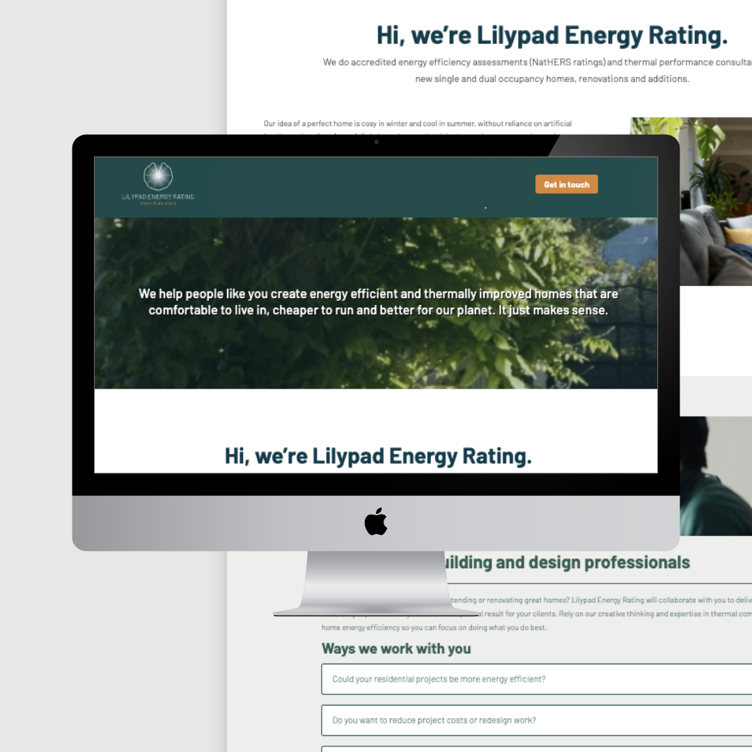 Lilypad Energy Rating - Desktop Website