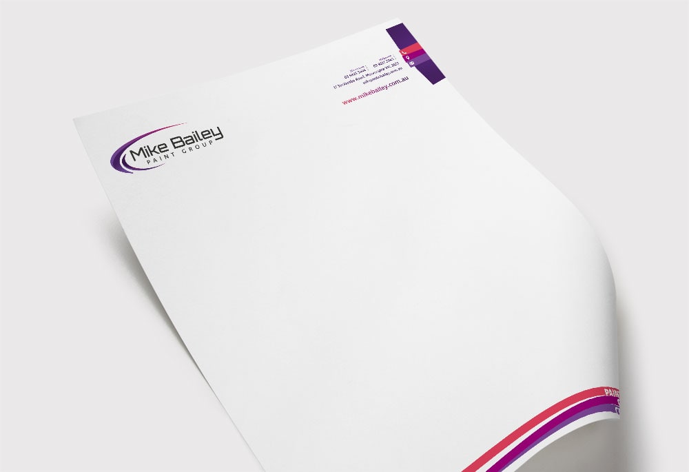 Mike Bailey Paint Group - Letterhead