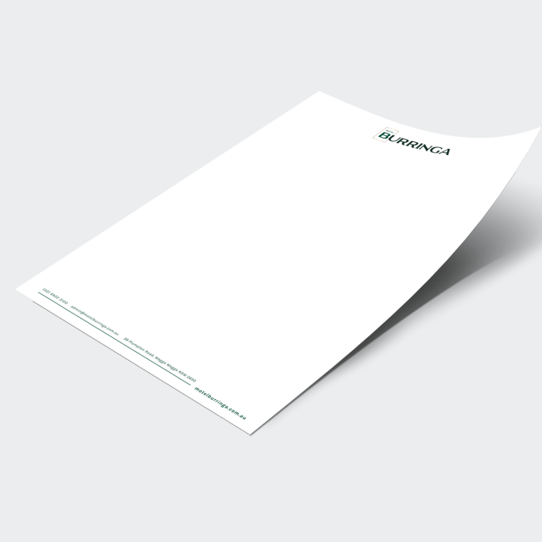Motel Burringa Wagga Wagga - Letterhead