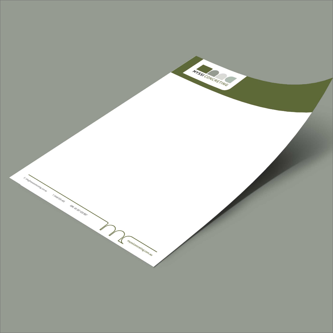 Myssi Concreting - Letterhead