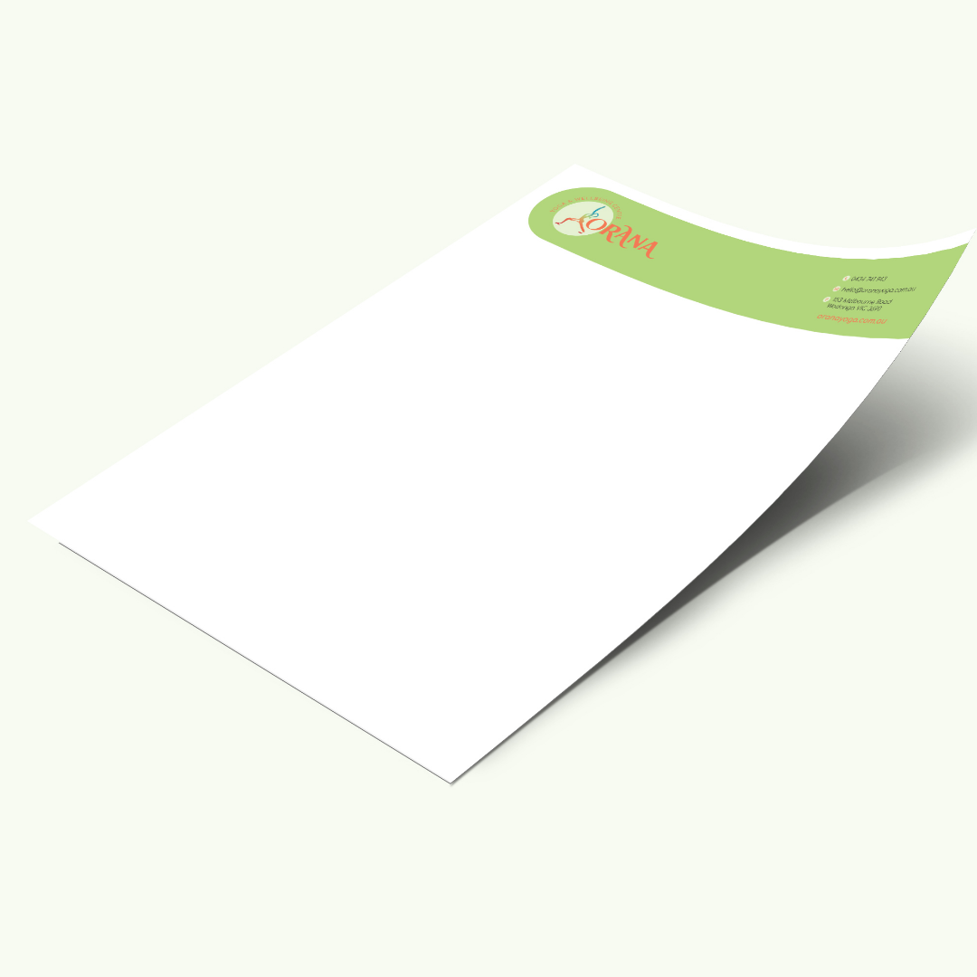 Orana Yoga & Wellbeing Centre - Letterhead