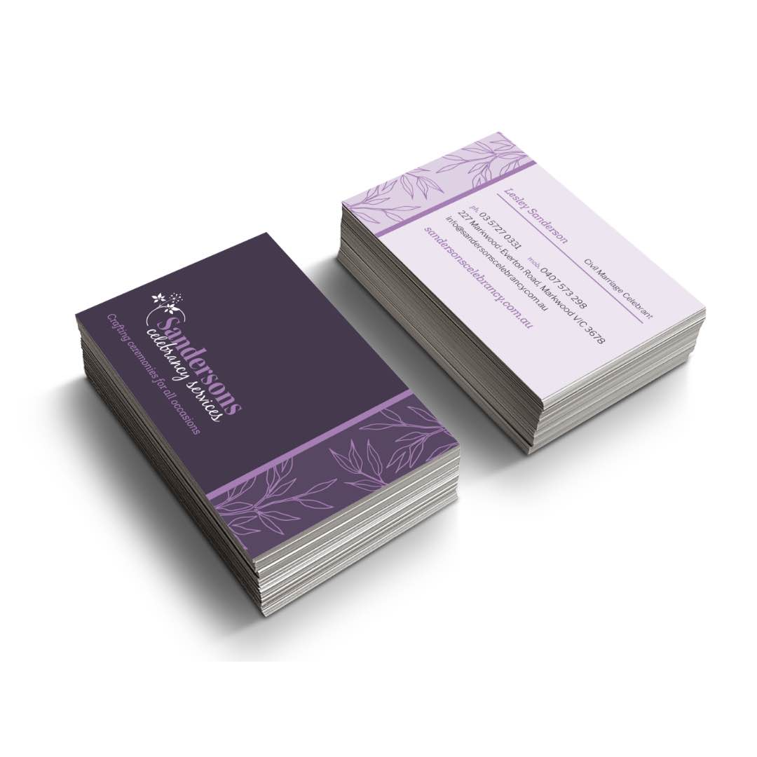 Sanderson Celebrancy Services - Business Cards