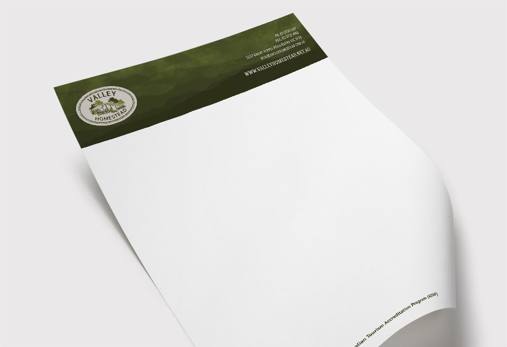 Valley Homestead - Letterhead